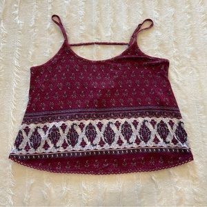 Forever 21 sz S purple boho flowy crop tank